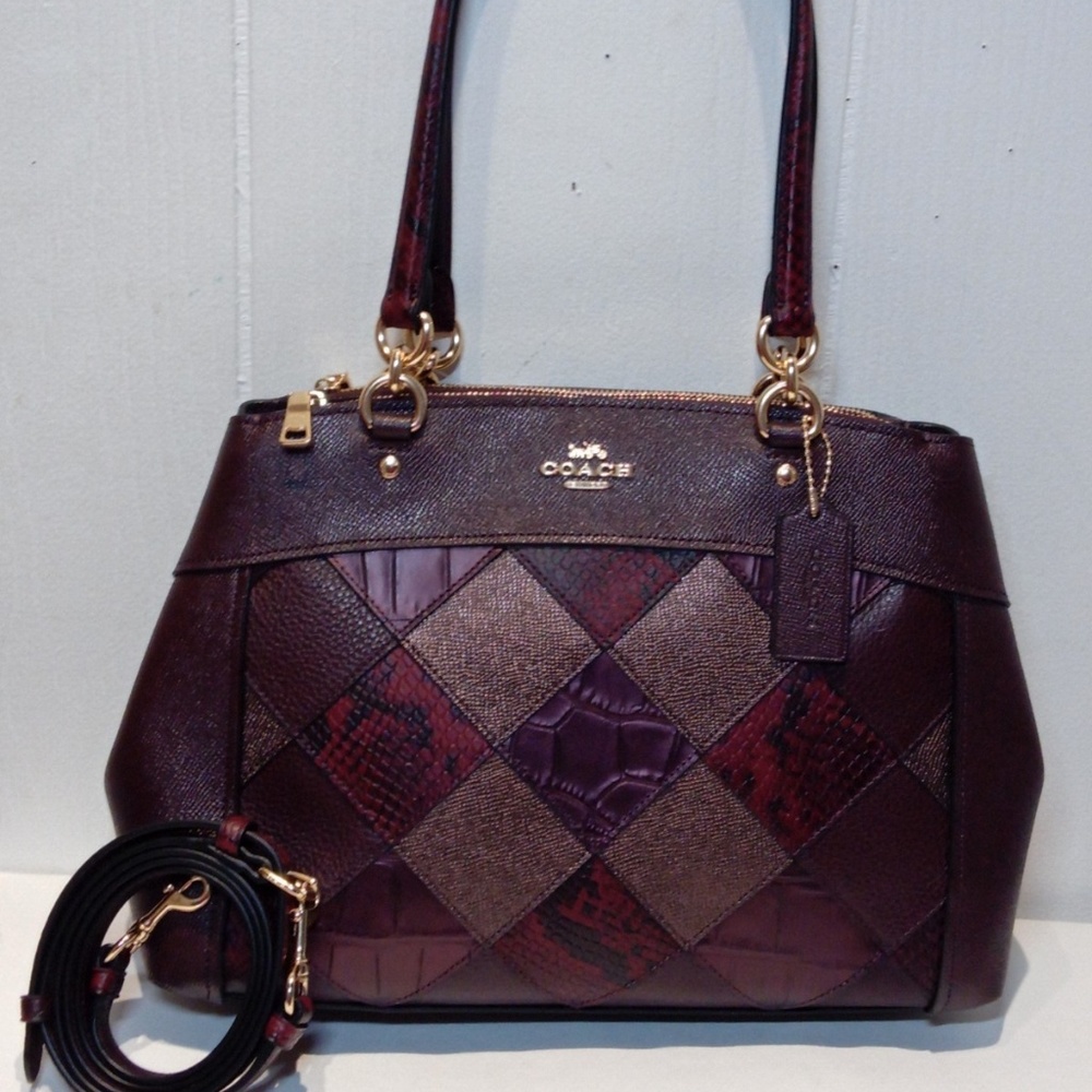 COACH Brooke Carryall Oxblood Patchwork F34890